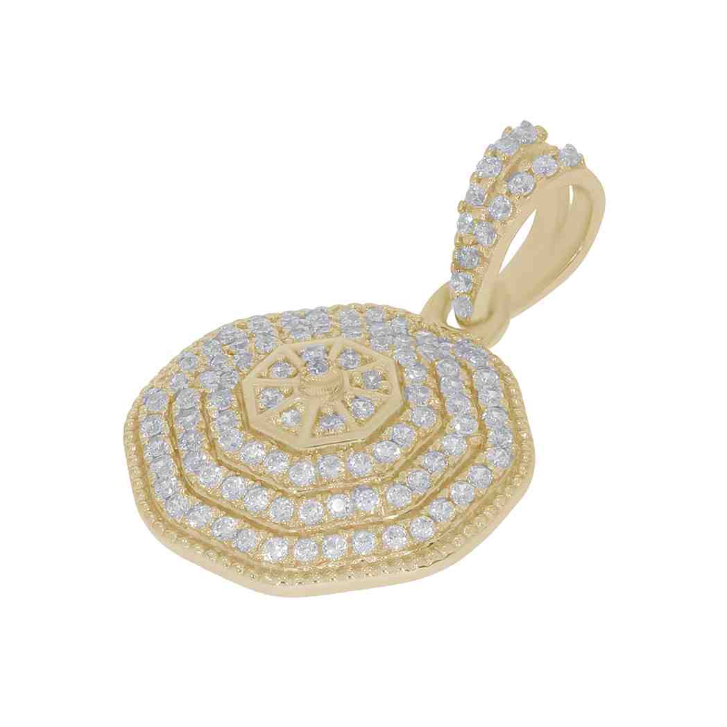 Brilliant Round Cut Octagon Shape Pendant ER23044APD